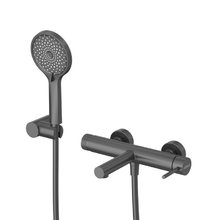 Смеситель для ванны и душа Cezares RELAX-VD-NOP, с душевым гарнитуром, черный матовый