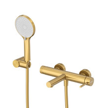 Смеситель для ванны и душа Cezares RELAX-VD-BORO, с душевым гарнитуром, брашированное золото