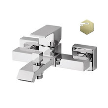 Смеситель для ванны и душа Cezares PORTA-VM-SR, с душевым гарнитуром, золото