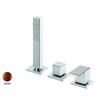 Смеситель для ванны и душа Cezares PORTA-BVDM3-SS, на борт ванны, бронза