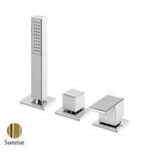 Смеситель для ванны и душа Cezares PORTA-BVDM3-SR, на борт ванны, золото