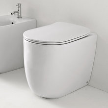 Унитаз напольный приставной Kerasan Nolita 531830 безободковый, с креплениями WB5N, цвет белый матовый