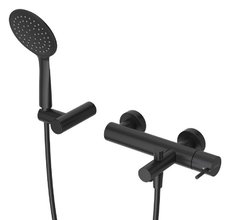 Смеситель для ванны и душа Cezares Leaf-VD-L-NOP, черный матовый