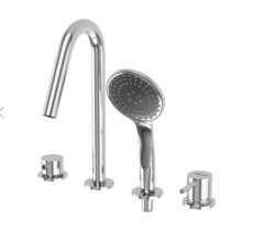 Смеситель для ванны Cezares Leaf-BVDM4-L-01, хром