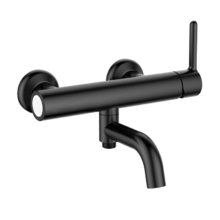 Смеситель для ванны и душа Cezares Eco, черный матовый, ECO-VD-NOP