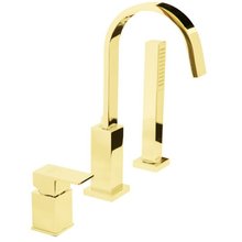 Смеситель Cezares Unika UNIKA-BVD3-03/24 для ванны, на борт ванны, золото 24 карата