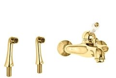 Смеситель Cezares Vintage PBVM-03/24-Sw цвет золото 24 карат, ручки Swarovski