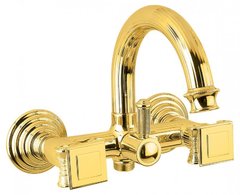 Смеситель Cezares Olimp Olimp-VD-03/24-O VD-03/24-O цвет золото, ручки квадратные металл