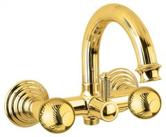 Смеситель Cezares Olimp VD-03/24-M цвет золото, ручки круглые металл