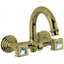 Смеситель Cezares Olimp VD-02-Sw цвет бронза, ручки квадратные Swarovski