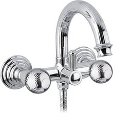 Смеситель Cezares Olimp VD-01-M цвет хром, ручки круглые металл