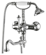 Смеситель Cezares Margot MARGOT-VDFM2-01-Bi для ванны/душа, хром/белый