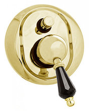 Смеситель Cezares VINTAGE-VDIM-03-Sw-N для душа, золото, ручки Swarovski Nero