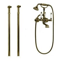 Смеситель Cezares DIAMOND-VDP-02-Sw для ванны и душа, напольный, бронза, ручки Swarovski