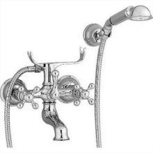 Смеситель Cisal Arcana AC00012021 настенный для ванны/душа с ручной лейкой, держателем и шлангом, хром