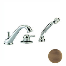 Смеситель Cisal Arcana Royal AY00126027 однорычажный на борт ванны на 3 отверстия,излив 200 мм, цвет бронза