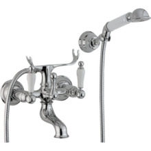 Смеситель Cisal Arcana Toscana TS00012021 настенный для ванны/душа с ручной лейкой, держателем и шлангом, хром