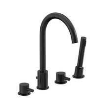 Смеситель Damixa Scandinavian Pure 360400300 на борт ванны, цвет черный матовый