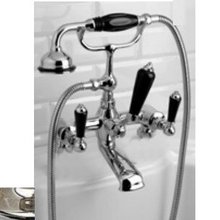 Cмеситель Devon&Devon Black Dandy MARF40MNKSBD для ванны/душа, блестящий никель