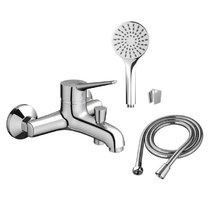 Смеситель Dorff Optima D2010008 для ванны и душа, с гарнитуром, хром