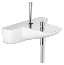 Смеситель Hansgrohe PuraVida 15472400 для ванны и душа, белый/хром (выставочный образец)