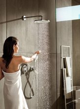 Смеситель Hansgrohe Ecostat S 15758670 для душа с термостатом, черный матовый