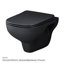 Унитаз подвесной Am.Pm X-Joy S FlashClean безободковый, сиденье микролифт, черный матовый, C85A1700MBSC