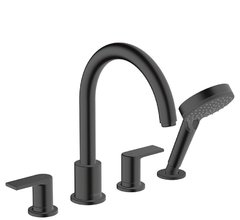 Смеситель Hansgrohe Vernis Shape 71459670 для ванны и душа, на борт ванны, матовый черный