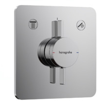 Смеситель Hansgrohe DuoTurn Q, 75414000, для ванны и душа, на 2 потребителя, хром