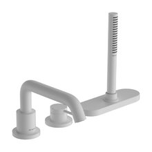 Смеситель для ванны и душа на борт ванны Hansgrohe Tecturis S 73447700, цвет белый матовый