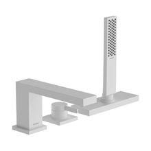 Смеситель для ванны и душа на борт ванны Hansgrohe Tecturis E 73443700, цвет белый матовый