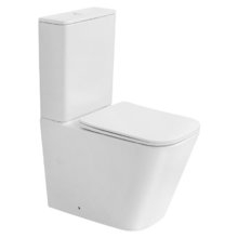 Унитаз-компакт Abber Rechteck AC1210TMW, безободковый, сиденье микролифт, цвет белый матовый