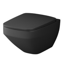 Подвесной унитаз Am.Pm Inspire V2.0 FlashClean безободковый, с сиденьем микролифтом, черный матовый, C50A1700MBSC