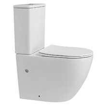 Унитаз-компакт Abber Bequem AC1110, безободковый, крышка-сиденье микролифт, белый