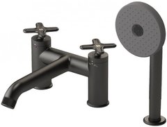 Смеситель Jacob Delafon Nouvelle Vague E78343-BLV для ванны и душа, на три отверстия, цвет черный матовый