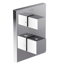 Смеситель термостатический Jacob Delafon Square E75391-CP, для ванны и душа, внешняя часть, на 2 выхода