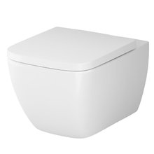 Подвесной унитаз безободковый AM.PM Gem, с сиденьем микролифт, цвет белый, C901701SC