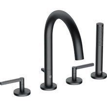 Смеситель Kludi Nova Fonte Puristic 204253915 для ванны и душа, с душевой лейкой, цвет черный матовый