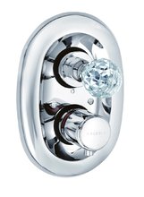 Смеситель Kludi Adlon 5172005G5 для ванны и душа, с термостатом, ручки хрусталь, цвет хром