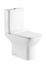 Напольный унитаз Aquanet Cube 2-C CL-12288 (240208) безободковый с бачком 2-C-1 CL-12288-1 (240209) с крышкой-сиденьем Soft Close - Slimseat