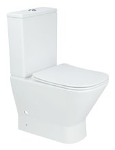 Напольный безободковый унитаз Aquanet Fine 273786/273787-C Rimless с бачком, крышка микролифт, Slimseat, белый