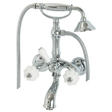 Cмеситель Migliore Olivia 19004 ML.OLV-5802 для ванны и душа с гарнитуром, хром, ручки белая керамика