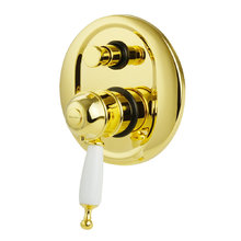 Смеситель термостатический Migliore Oxford 19181 скрытого монтажа, для ванны и душа - золото