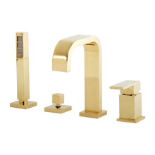 Смеситель Migliore Kvant 25392 для ванны и душа, на 4 отверстия, золото