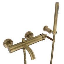 Cмеситель Migliore Ermitage Mini 30193 для ванны и душа, с душевым гарнитуром, цвет бронза/орех