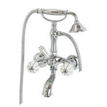 Cмеситель Migliore Olivia 19012 для ванны и душа с гарнитуром, хром, ручки декор платина