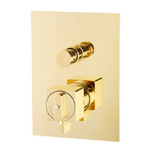 Смеситель Migliore Kvant 25406 термостатический, скрытого монтажа, для ванны и душа, золото