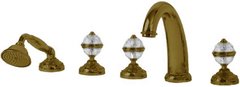 Смеситель Migliore.CRistalia 18581 для ванны/душа на 5 отверстий, бронза