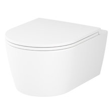 Подвесной безободковый унитаз Am.Pm Func C8F1700MWSC FlashClean, с сиденьем микролифт, белый матовый