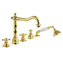 Смеситель Migliore Arcadia 18395 для ванны/душа на 5 отв. - золото